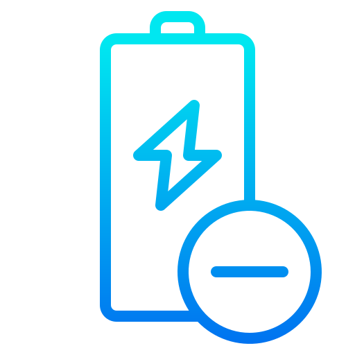 batterij opladen srip Gradient icoon