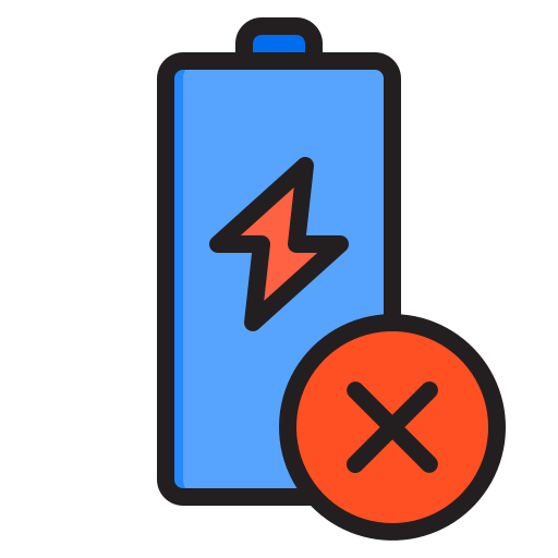 bateria cargada srip Lineal Color icono