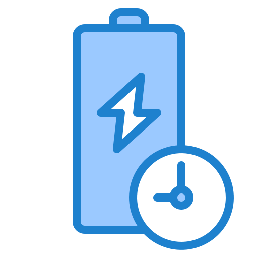 Battery charge srip Blue icon