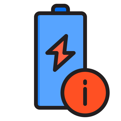 Заряд батареи srip Lineal Color иконка