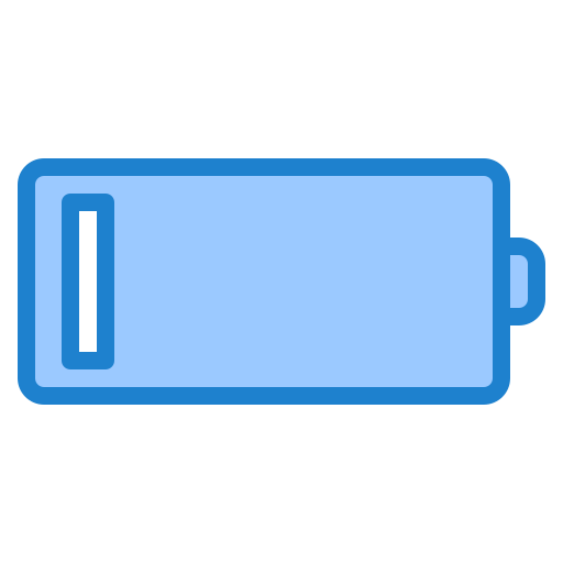 lage batterij srip Blue icoon