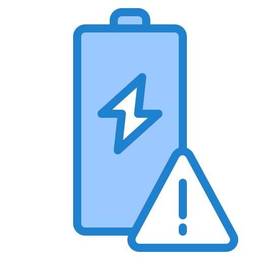 Battery charge srip Blue icon