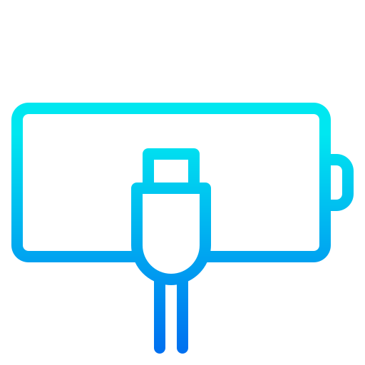 Ładowanie baterii srip Gradient ikona