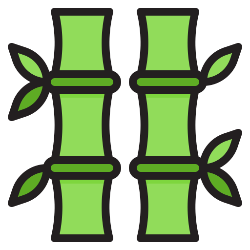 bambú srip Lineal Color icono