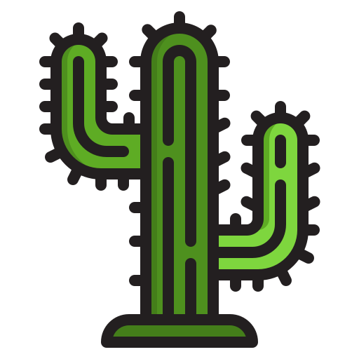 cactus srip Lineal Color icono