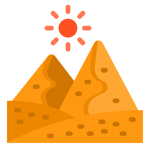 desierto srip Flat icono