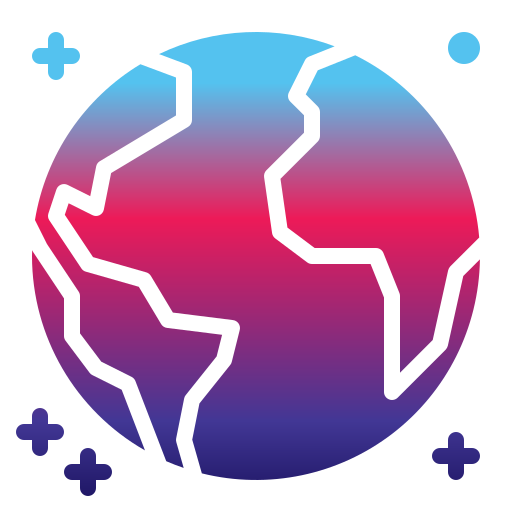 Earth Generic gradient outline icon