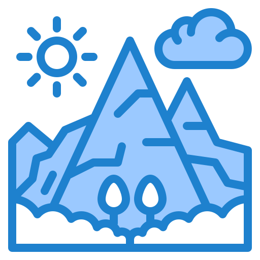 montaña srip Blue icono