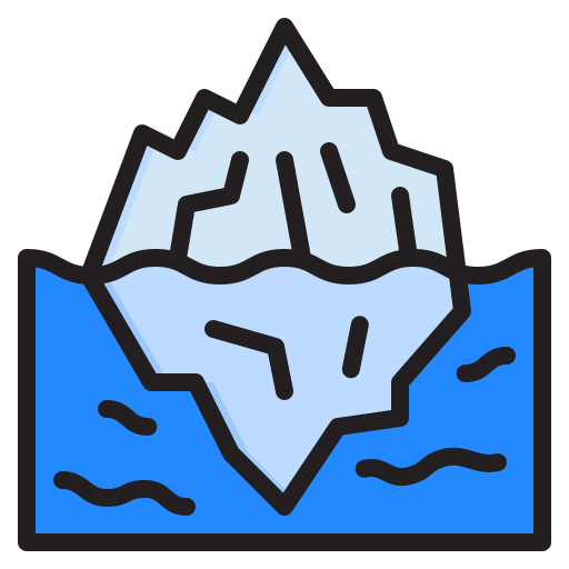 iceberg srip Lineal Color icono