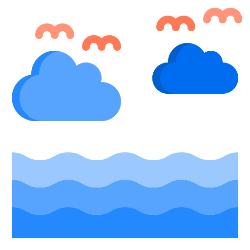 océano srip Flat icono