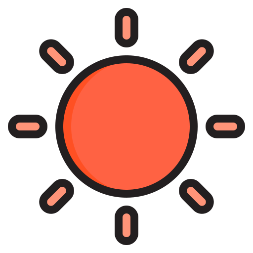 Sun srip Lineal Color icon