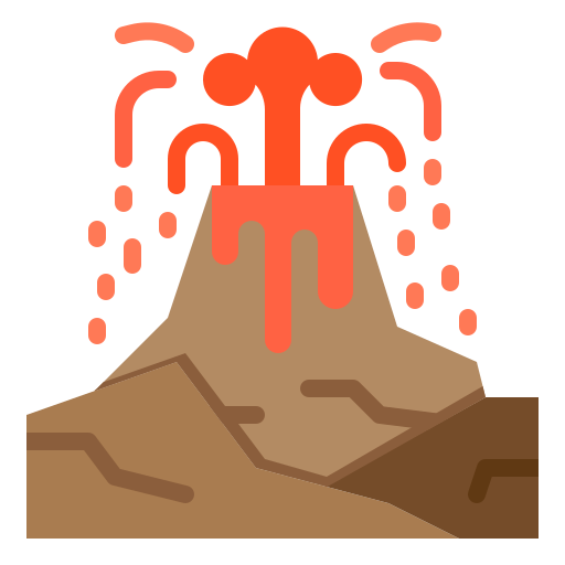 Volcano srip Flat icon