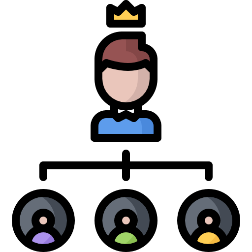 Hierarchical structure Coloring Color icon