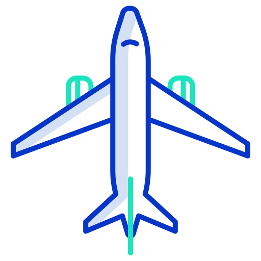 Airplane Icongeek26 Outline Colour icon