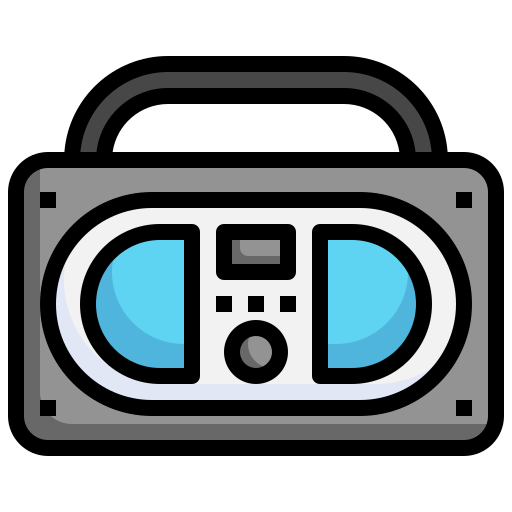 radio Generic color outline icona