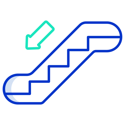 rolltreppe runter Icongeek26 Outline Colour icon