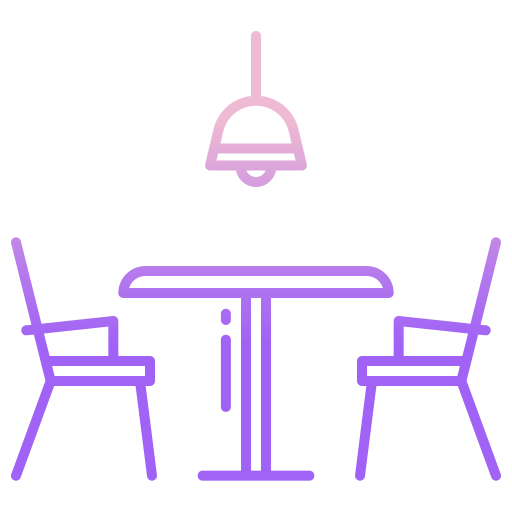 夕食のテーブル Icongeek26 Outline Gradient icon