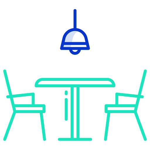 mesa del comedor Icongeek26 Outline Colour icono