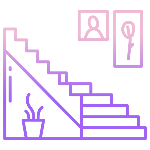 Staircase Icongeek26 Outline Gradient icon