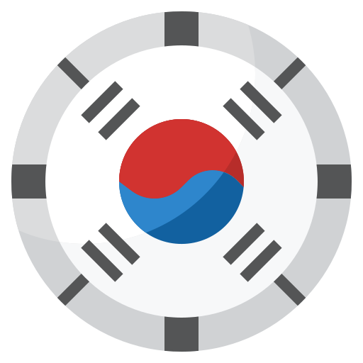 zuid-korea Generic color fill icoon