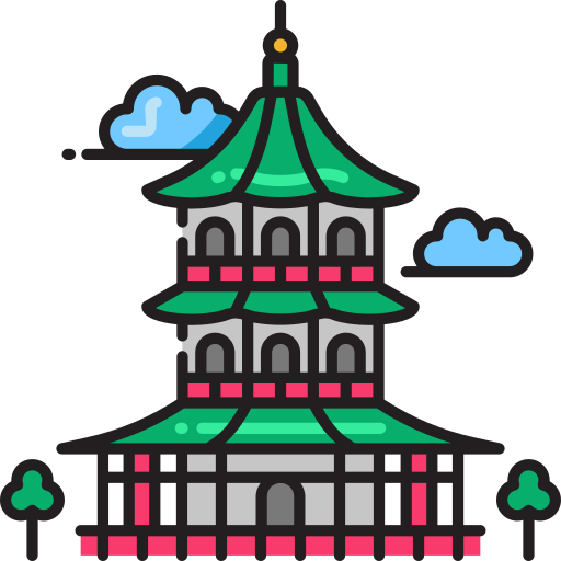 pagoda Generic color lineal-color icona