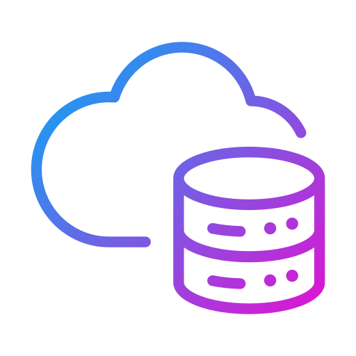 cloud computing Generic gradient outline Icône