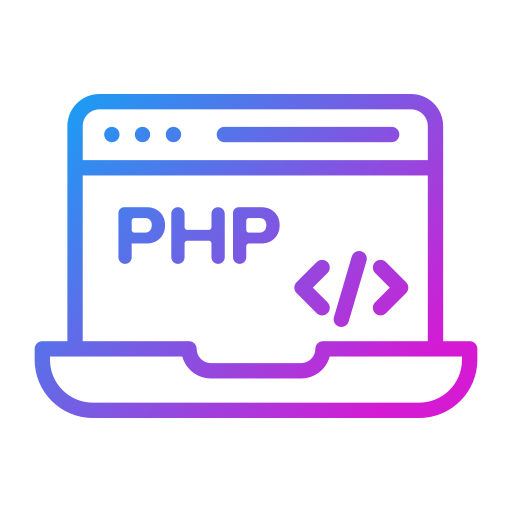 php Generic gradient outline icoon