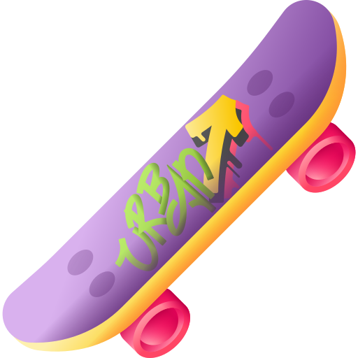 skateboard 3D Color icon