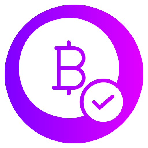 bitcoin aceptado Generic gradient fill icono