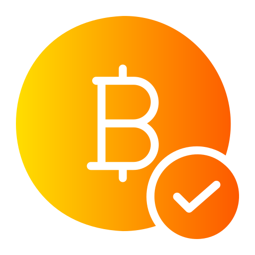 bitcoiny zaakceptowane Generic gradient fill ikona