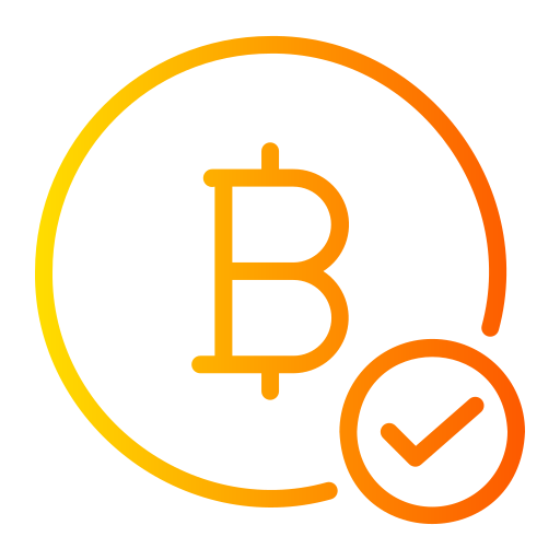 bitcoiny zaakceptowane Generic gradient outline ikona