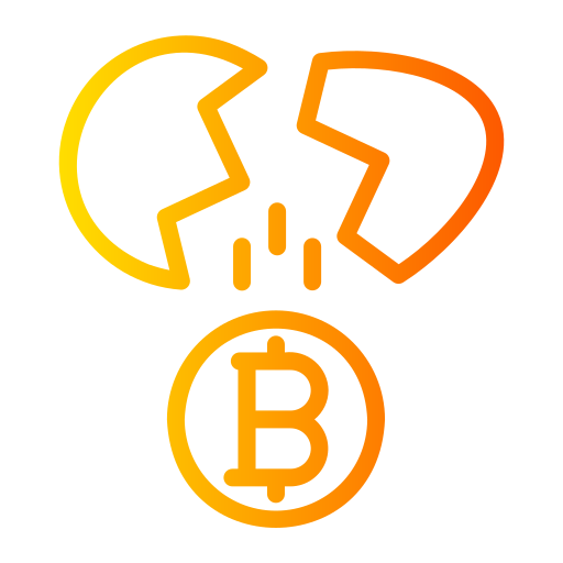 Bitcoin Generic gradient outline icon