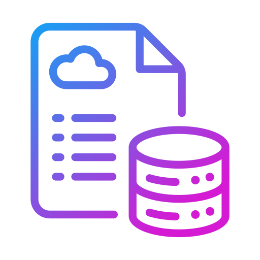 Data Generic gradient outline icon