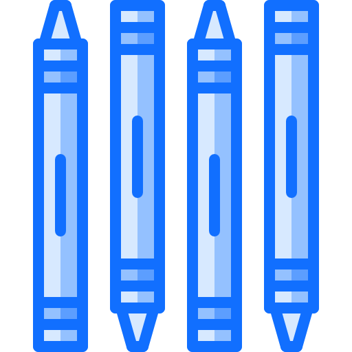 des crayons Coloring Blue Icône