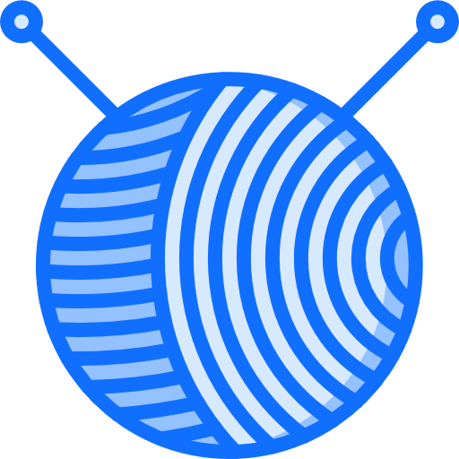 Ball of wool Coloring Blue icon