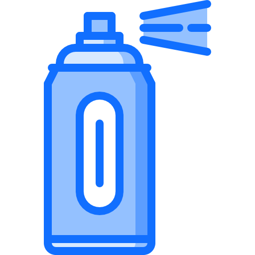 Paint spray Coloring Blue icon