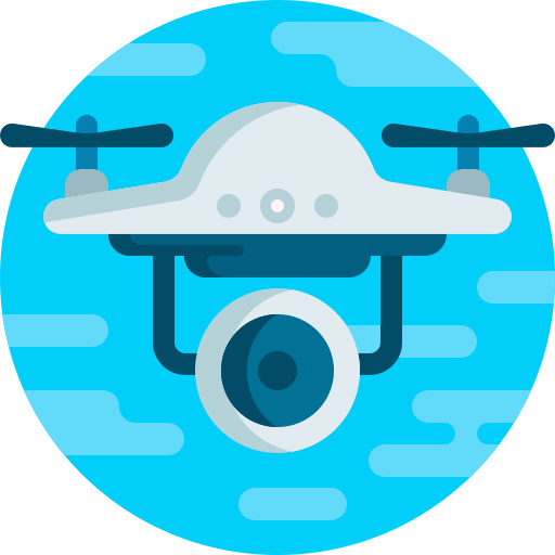 drone Detailed Flat Circular Flat icona