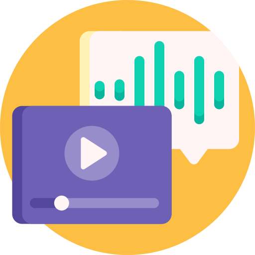 video und audio Detailed Flat Circular Flat icon