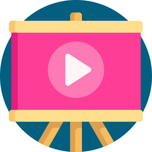 presentación de video Detailed Flat Circular Flat icono