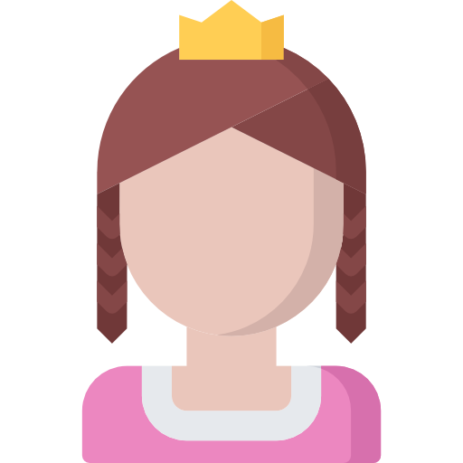 Принцесса Coloring Flat иконка