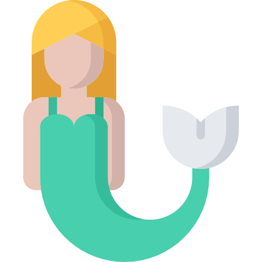 Mermaid Coloring Flat icon