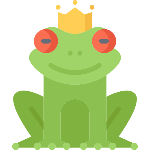 개구리 Coloring Flat icon