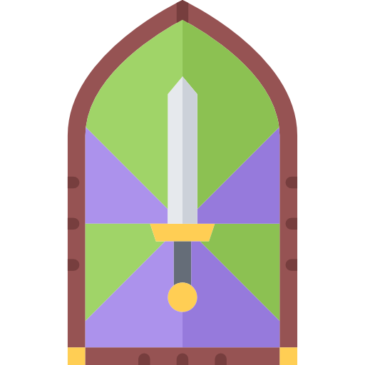 Stained glass Coloring Flat icon