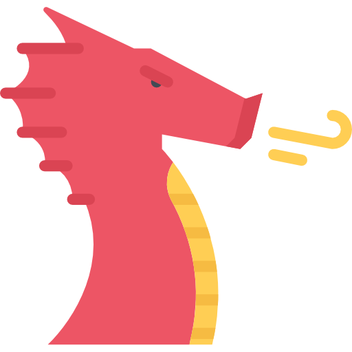 ドラゴン Coloring Flat icon