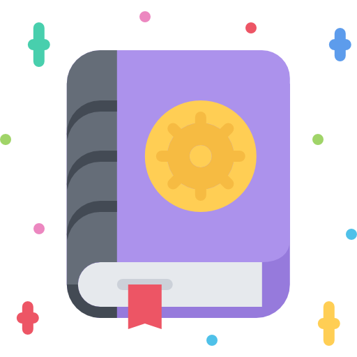 Spellbook Coloring Flat icon
