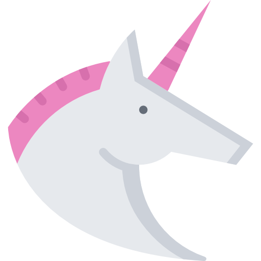 unicornio Coloring Flat icono