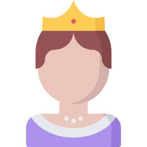 Queen Coloring Flat icon