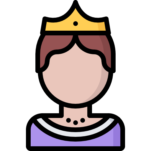 koningin Coloring Color icoon