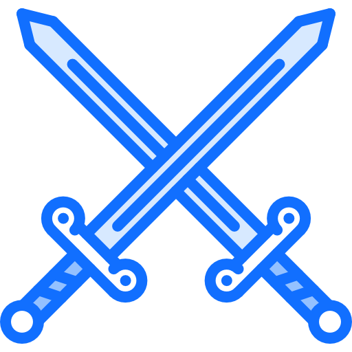 Épée Coloring Blue Icône