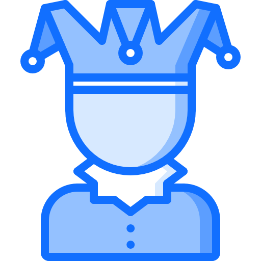 bufón Coloring Blue icono